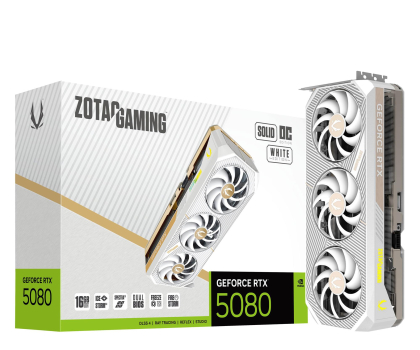 Zotac GeForce RTX 5080 Solid OC White 16GB GDDR7 ZT-B50800Q-10P