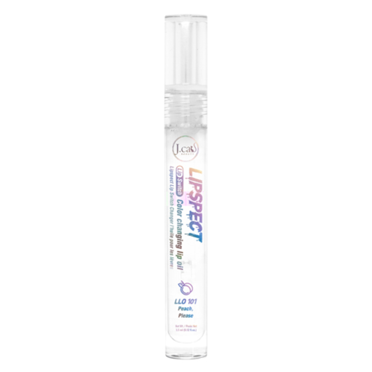 J.Cat Lipspect Lip Switch Color Changing Lip Oil Olejek z efektem wydobycia koloru ust, 101 Peach Please