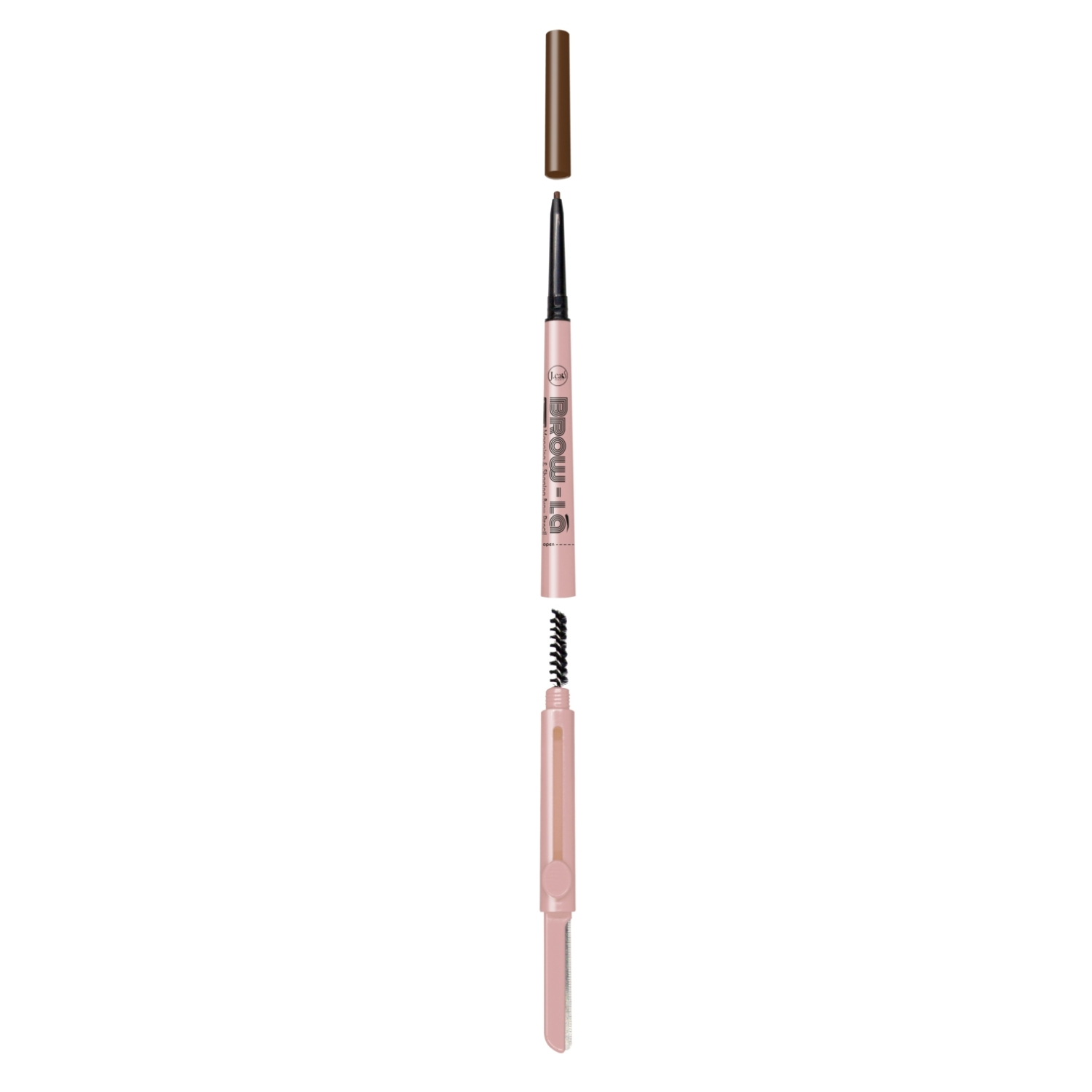 J.Cat Brow-La 3 In 1 Mapping & Shaping Brow Pencil Ołówek do brwi, 104 Rich Brown