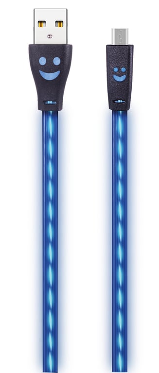 2GO 795535 kabel USB 1 m USB B Micro-USB B Niebieski