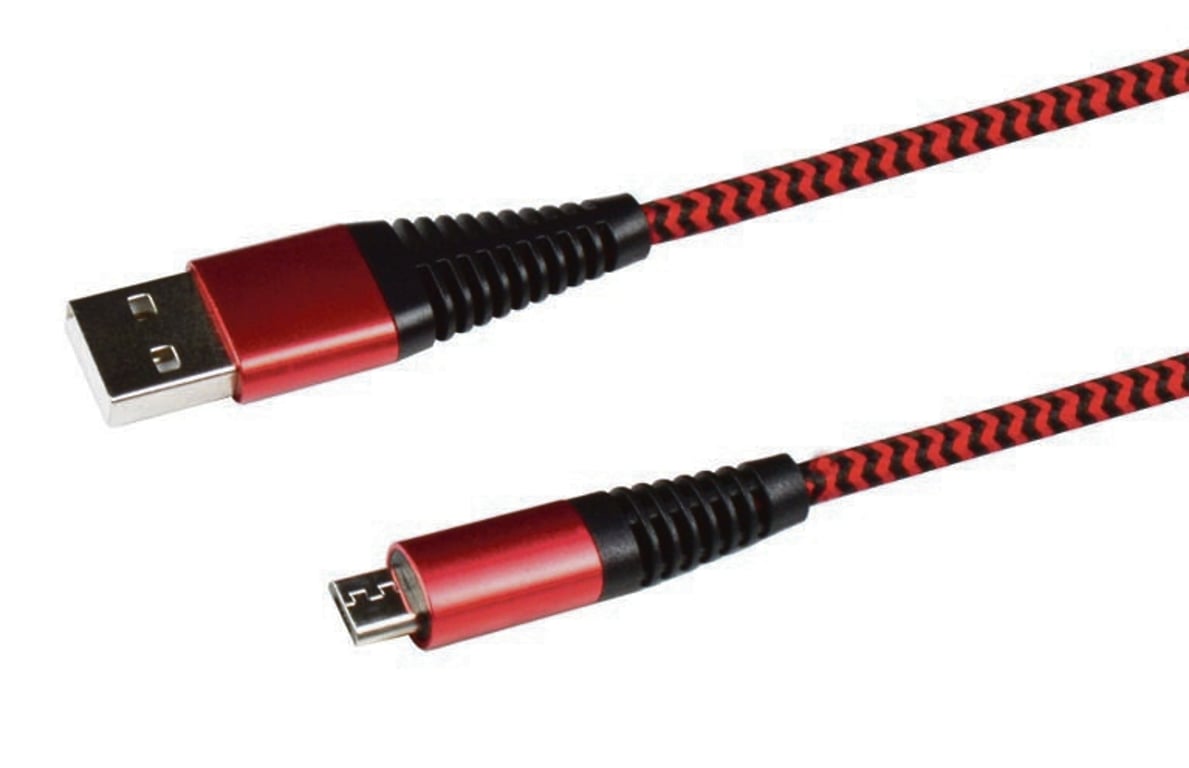 2GO 795945 kabel USB 1 m USB B Micro-USB B Czerwony