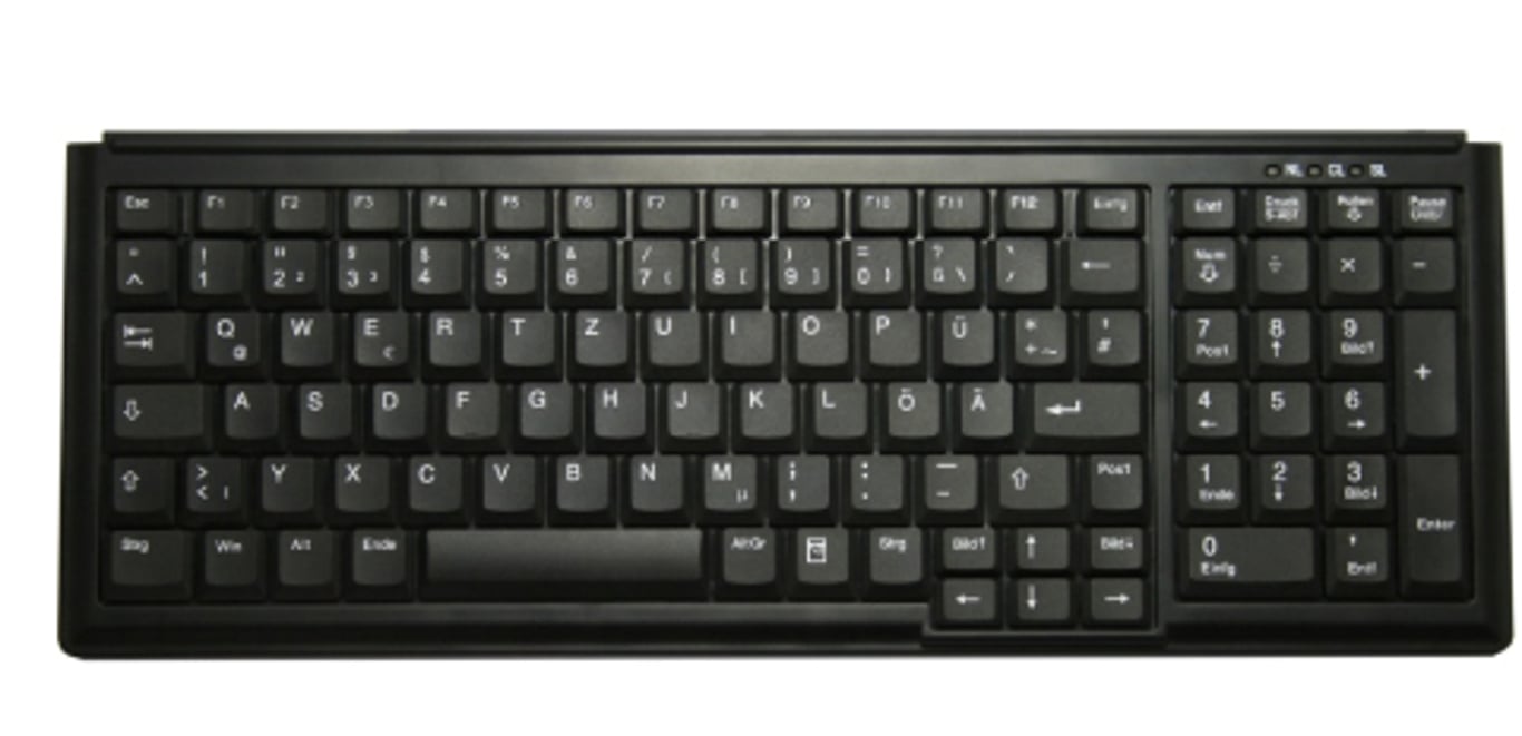 Active Key AK-7000 klawiatura USB QWERTZ Niemiecki Czarny AK-7000-U-B/GE