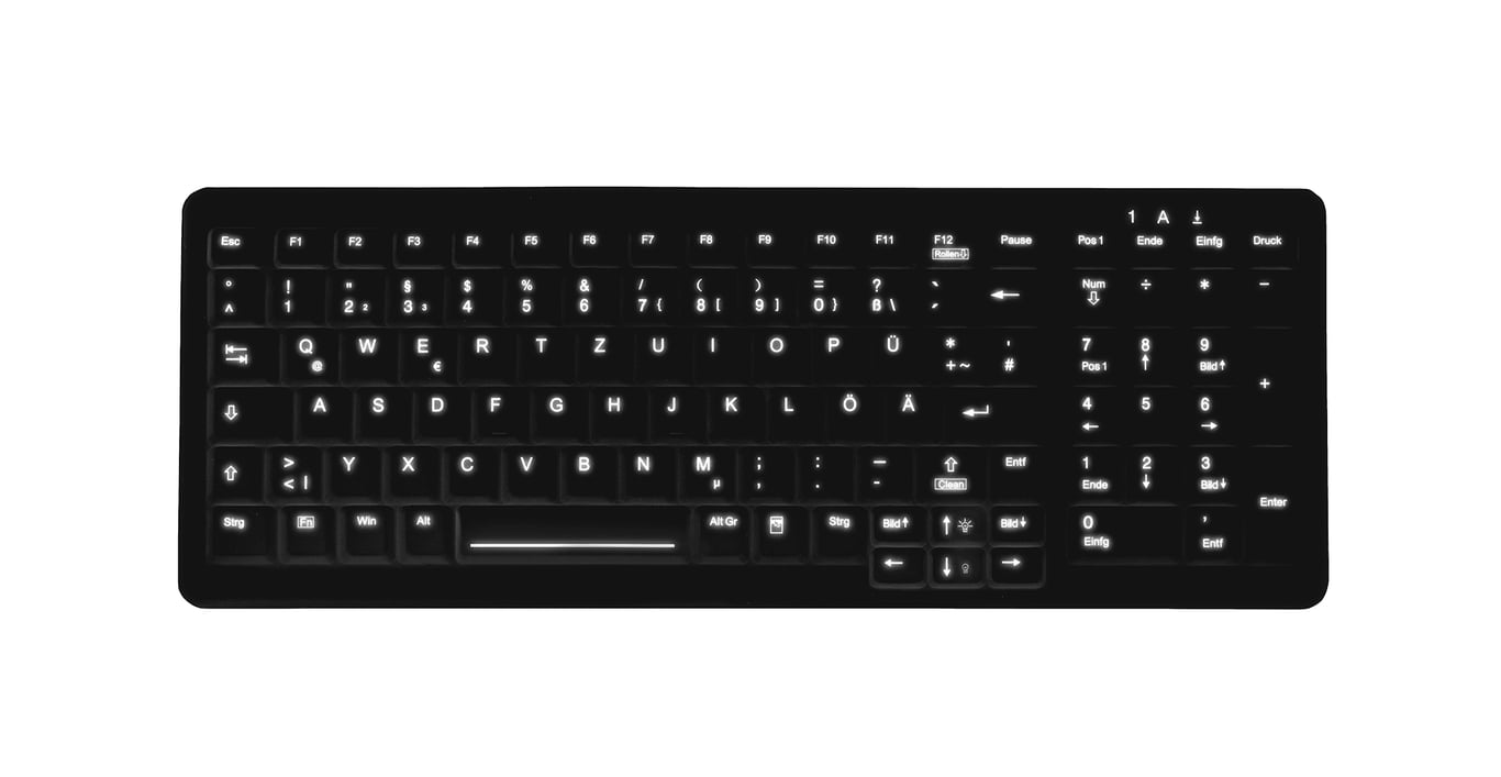 Active Key AK-C7000 klawiatura Medyczna USB QWERTZ Niemiecki Czarny AK-C7000F-U1-B/GE
