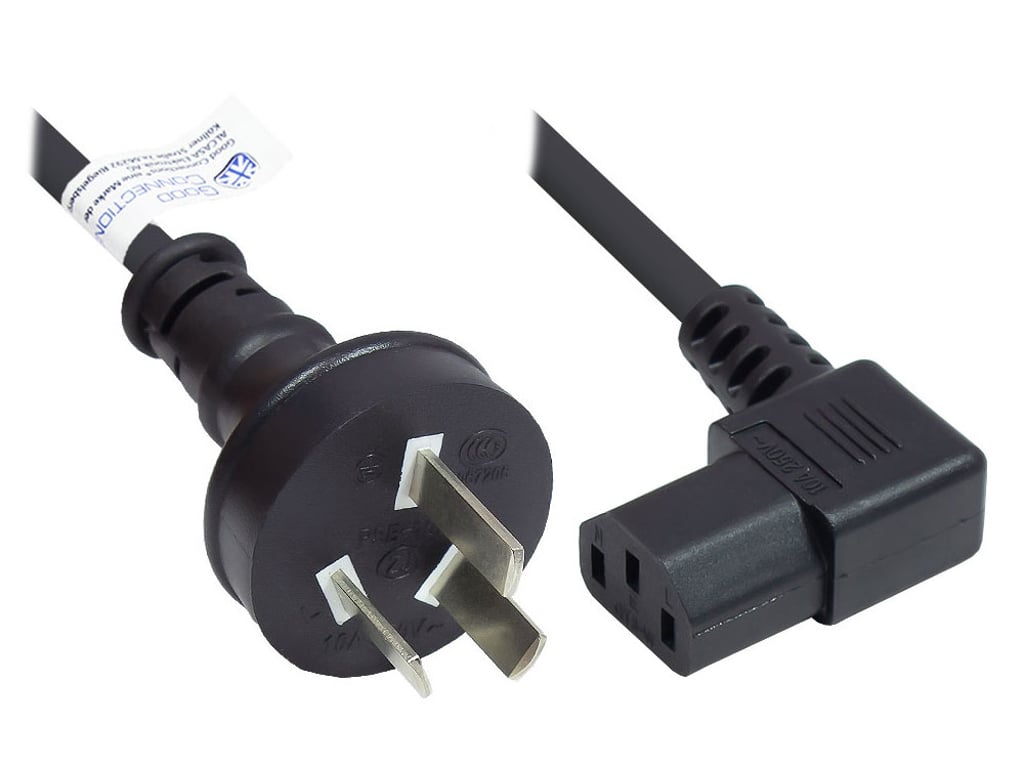 Alcasa P8031-S018 kabel zasilające Czarny 1,8 m Wtyczka zasilająca typu I C13 panel
