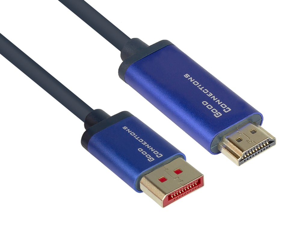 Alcasa 4860-SF010B adapter kablowy 1 m DisplayPort HDMI Niebieski