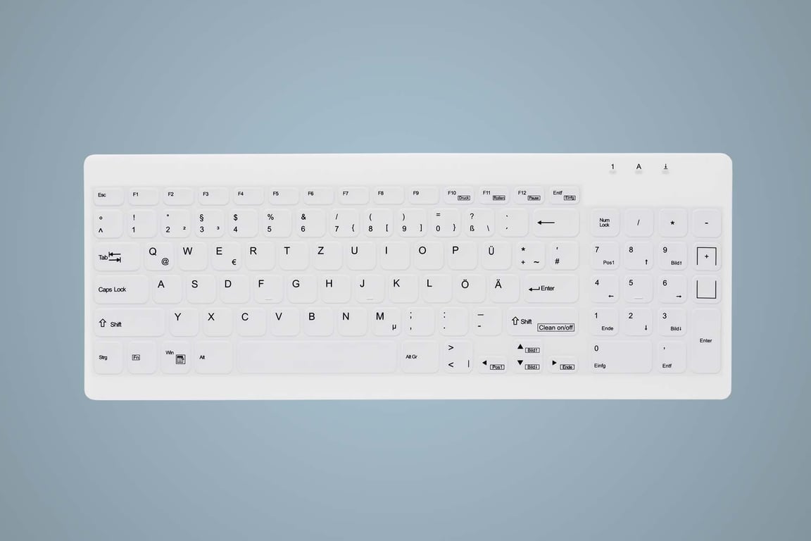 Active Key AK-C7012 klawiatura Przemysłowy USB Niemiecki Biały AK-C7012F-UVS-W/GE