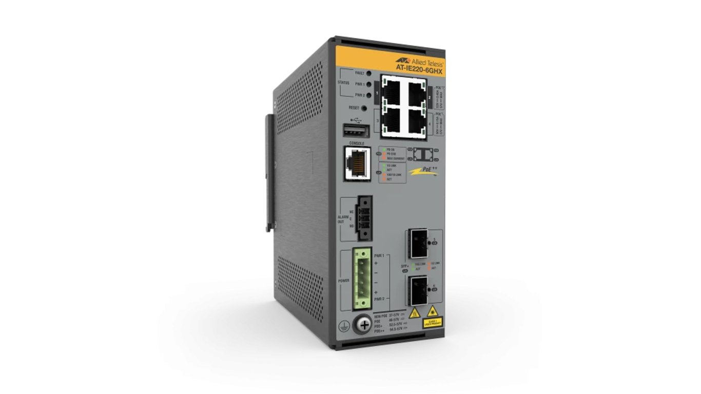 Allied Telesis IE220-6GHX Zarządzany L2 Gigabit Ethernet (10/100/1000) Obsługa PoE Szary