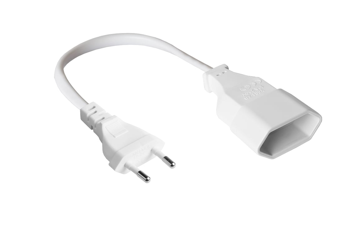 Alcasa P0300-W005 kabel zasilające Biały 0,5 m Wtyczka zasilająca typu C
