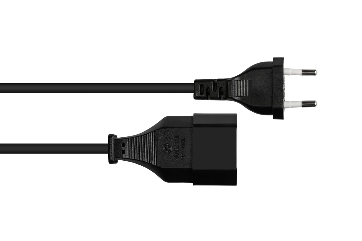 Alcasa P0300-S010 kabel zasilające Czarny 1 m Wtyczka zasilająca typu C