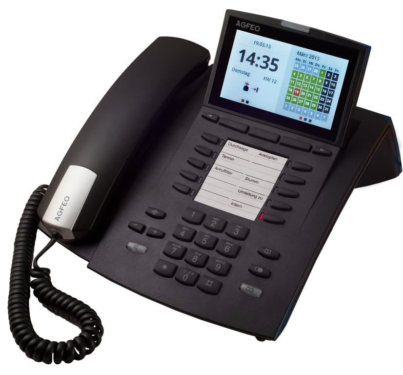 AGFEO ST 45 IP telefon VoIP Czarny LCD