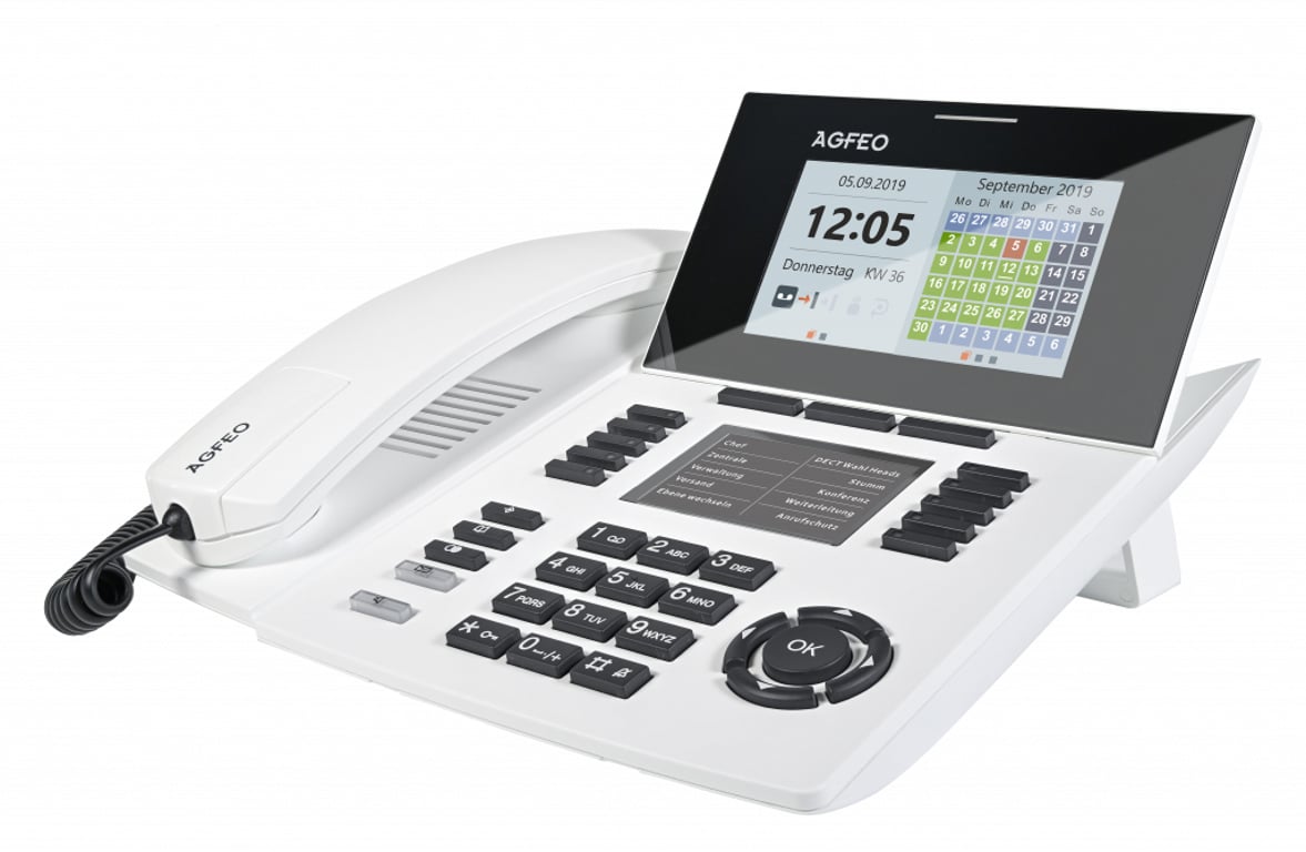 top AGFEO ST 56 telefon VoIP Biały LCD