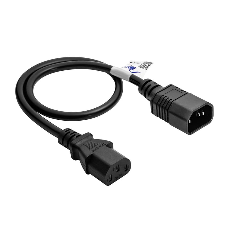 Akyga AK-PC-14A kabel zasilające Czarny 0,5 m C14 panel C13 panel