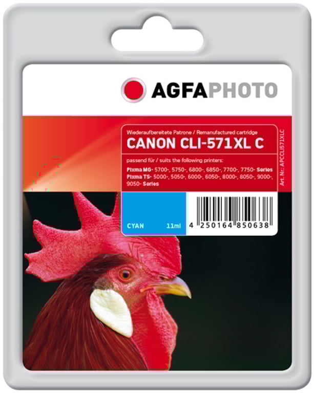 AgfaPhoto APCCLI571XLC nabój z tuszem Zamiennik Wysoka (XL) wydajność Cyjan