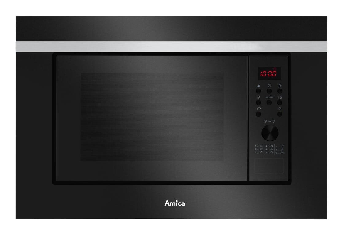 Amica AMGB20E2GB F-TYPE kuchenka mikrofalowa Wbudowany Mikrofalówka grill 20 l 700 W Czarny