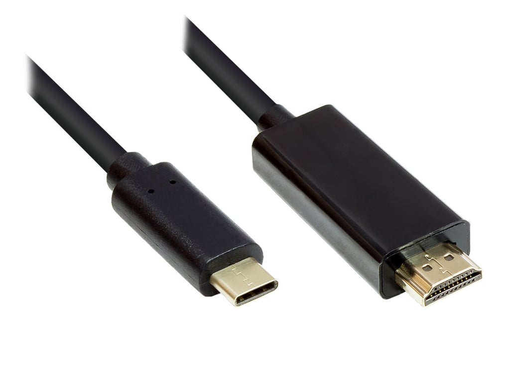 Alcasa GC-M0102 adapter kablowy 3 m HDMI Typu A (Standard) USB Type-C Czarny