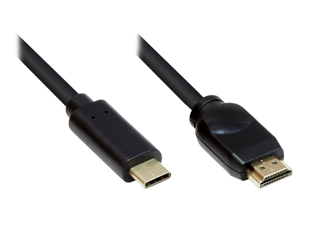 Alcasa GC-M0103 adapter kablowy 5 m USB Type-C HDMI Typu A (Standard) Czarny