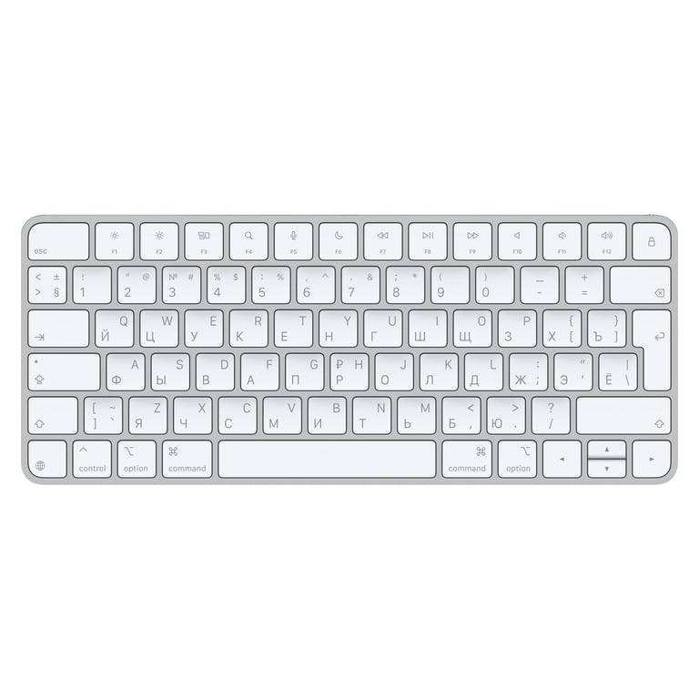Apple Magic klawiatura Uniwersalne USB + Bluetooth QWERTY Rosyjski Biały MXCL3RS/A