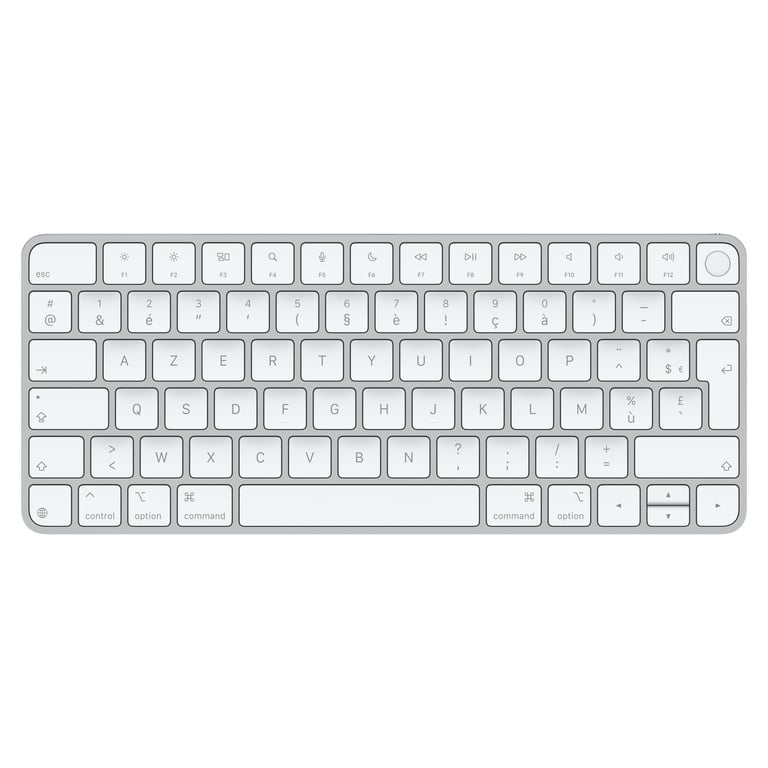 Apple Magic klawiatura Uniwersalne USB + Bluetooth AZERTY Francuski Srebrny, Biały MXCK3F/A