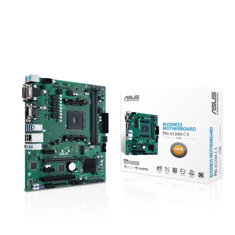 ASUS PRO A520M-C II/CSM AMD A520 Socket AM4 micro ATX 90MB18F0-M0EAYC