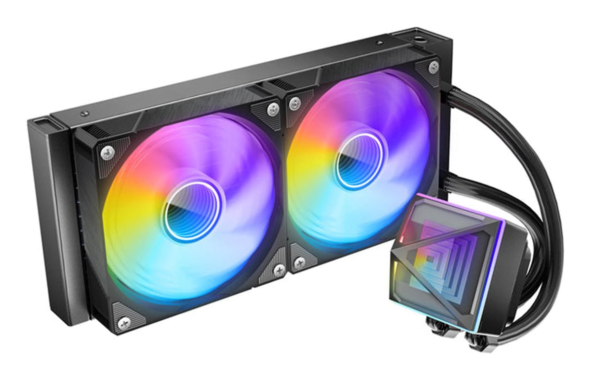 Azza Pyramid 240 Obudowa komputera Chłodnica cieczy all-in-one 12 cm Czarny 1 szt.