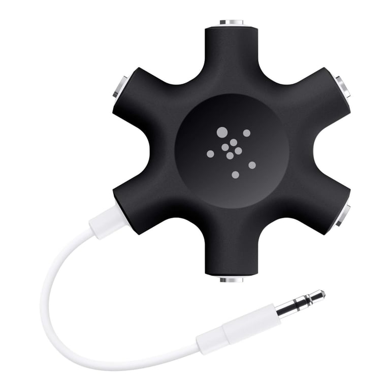 Belkin F8Z274BTBLK kabel audio 3.5mm 5 x 3.5mm Czarny, Biały