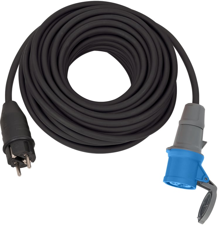 Brennenstuhl 1132910100 rozgałęziacz 25 m Zewnętrzna Czarny, Niebieski