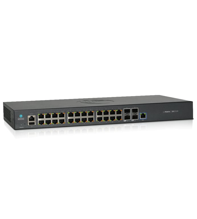 Cambium Networks cnMatrix EX2028 Zarządzany L2/L3 Gigabit Ethernet (10/100/1000) 1U Czarny