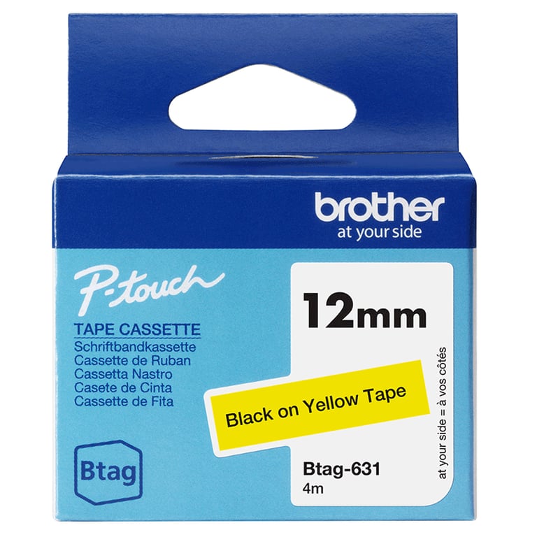 Brother BTAG-631 taśmy do etykietowania Czarny na żółtym
