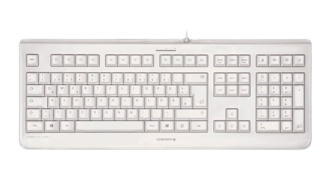 CHERRY KC 1068 klawiatura USB Swiss Szary JK-1068CH-0