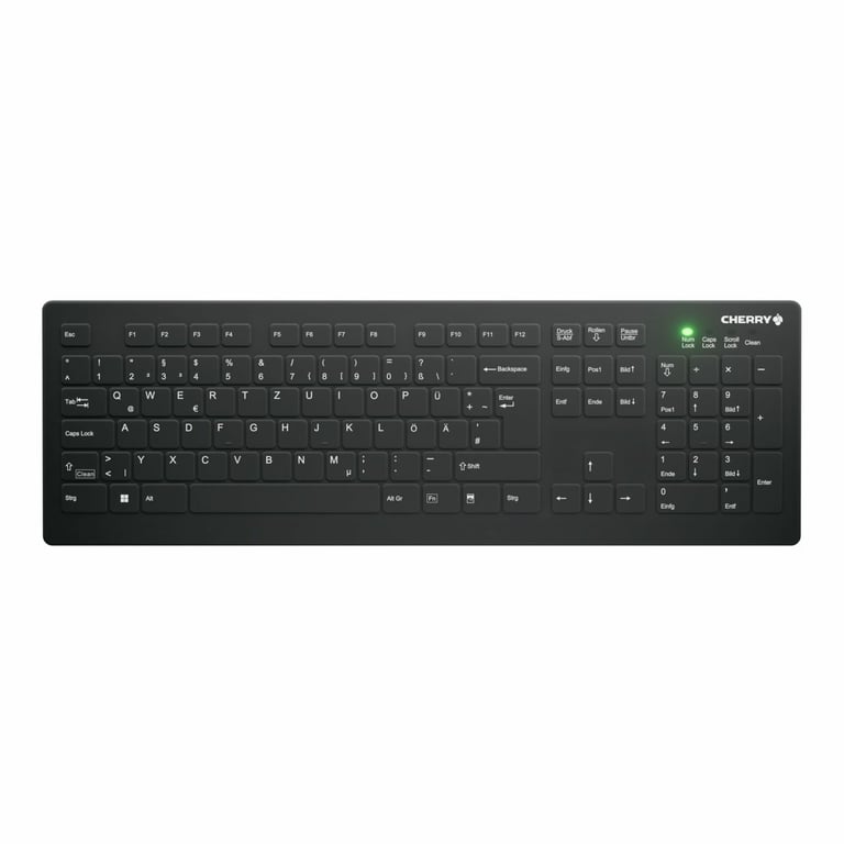 CHERRY AK-C8112 klawiatura RF Wireless QWERTZ Niemiecki Czarny AK-C8112-FU1-B/DE