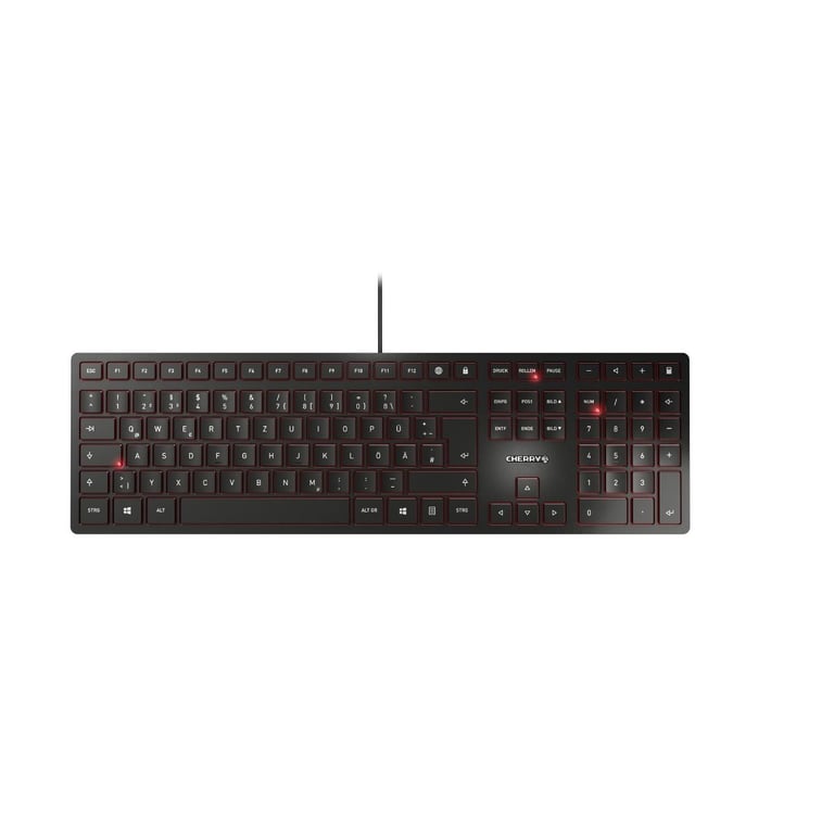 CHERRY KC 6000 SLIM klawiatura USB Skandynawia Czarny JK-1600PN-2