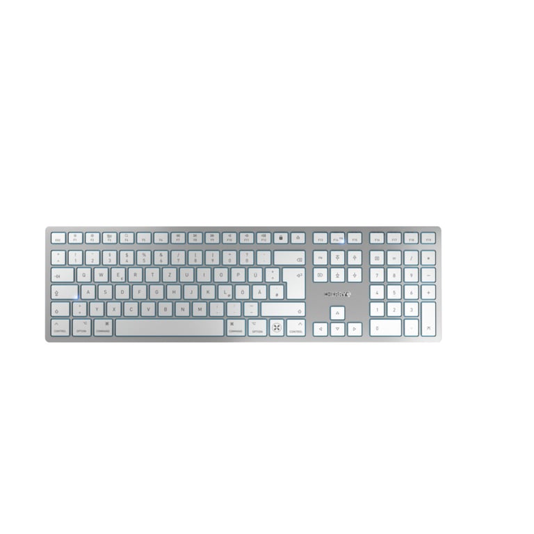CHERRY KW 9100 SLIM FOR MAC klawiatura USB + Bluetooth QWERTZ Niemiecki Srebrny JK-9110DE-1