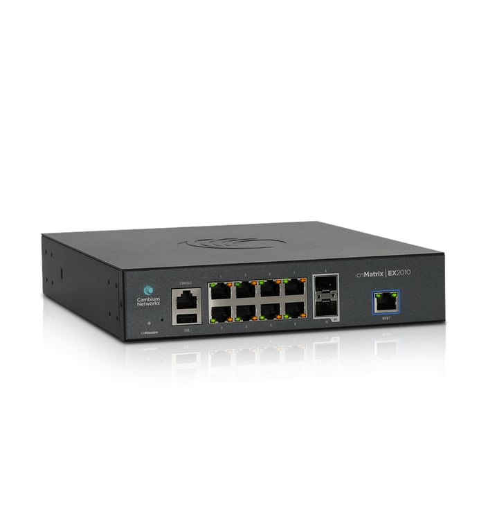 Cambium Networks cnMatrix EX2010 Zarządzany L2/L3 Gigabit Ethernet (10/100/1000) 1U Czarny