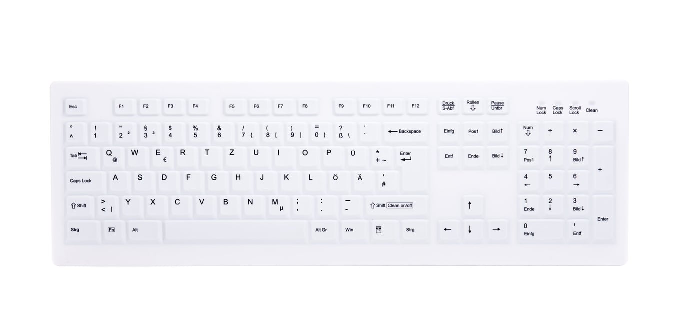 CHERRY AK-C8100F-FU1-W/GE klawiatura Biuro RF Wireless QWERTZ Niemiecki Biały AK-C8100F-FU1-W/GE
