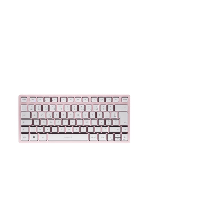 CHERRY KW 7100 MINI BT klawiatura Uniwersalne Bluetooth AZERTY Francuski Różowy JK-7100FR-19