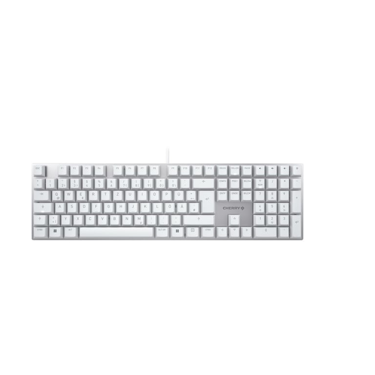CHERRY KC 200 MX klawiatura Uniwersalne USB QWERTZ Niemiecki Srebrny, Biały G80-3950LHBDE-1