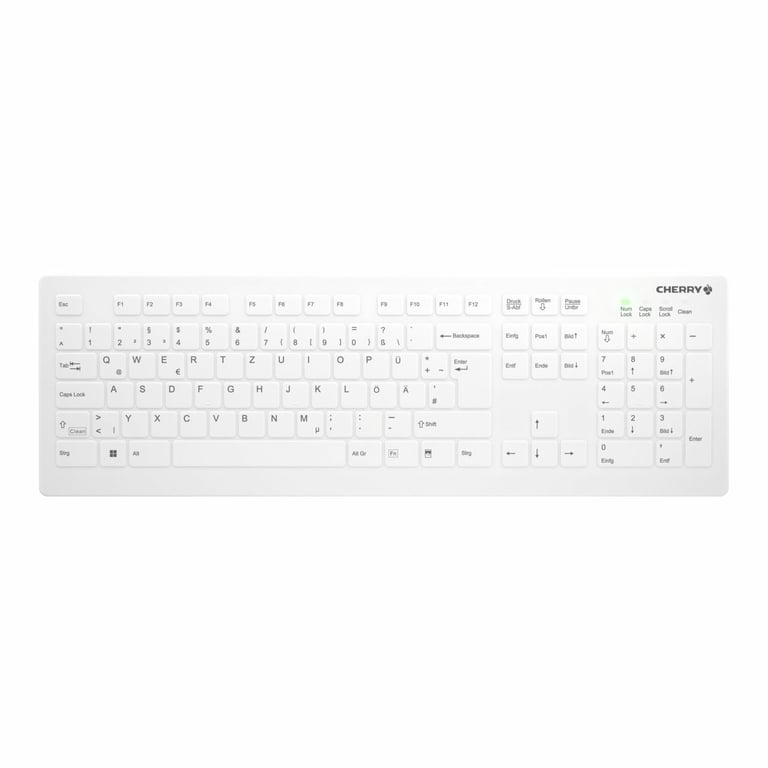 CHERRY AK-C8112 klawiatura Medyczna RF Wireless QWERTZ Niemiecki Biały AK-C8112-FU1-W/DE