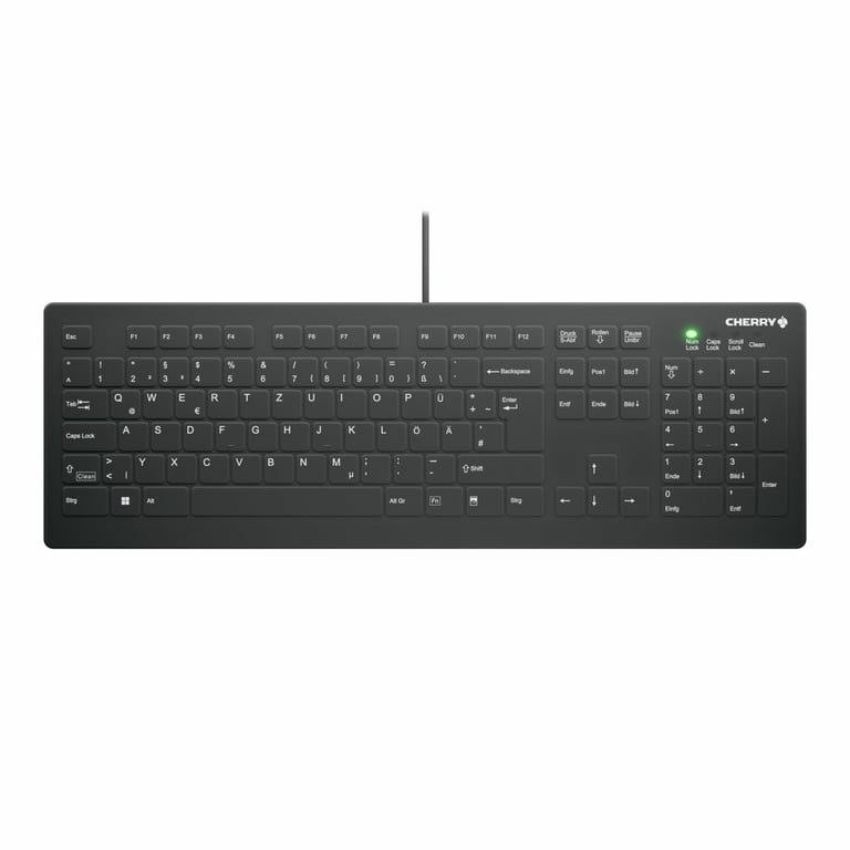 CHERRY AK-C8112 klawiatura Medyczna USB QWERTZ Niemiecki Czarny AK-C8112-U1-B/DE