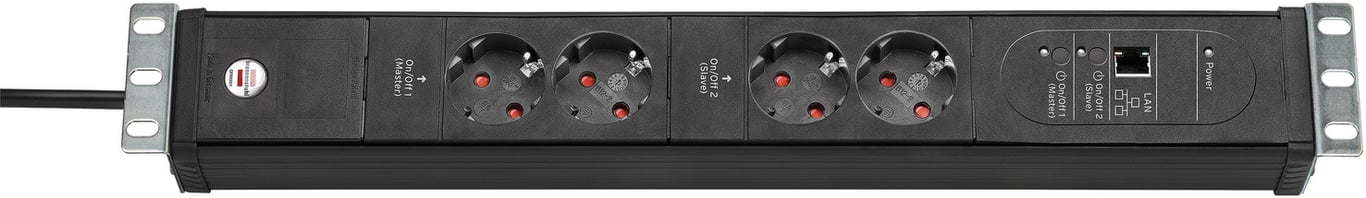 Brennenstuhl 1156057984 rozgałęziacz 3 m 4 x gniazdo sieciowe Czarny