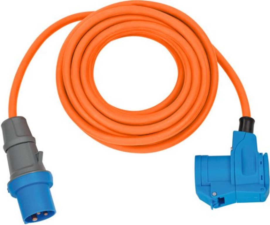 Brennenstuhl H07RN-F 3G2,5 1167650510 Adattatore CEE 16 A 230 V rozgałęziacz 10 m 1 x gniazdo sieciowe Zewnętrzna Czarny, Niebieski, Pomarańczowy
