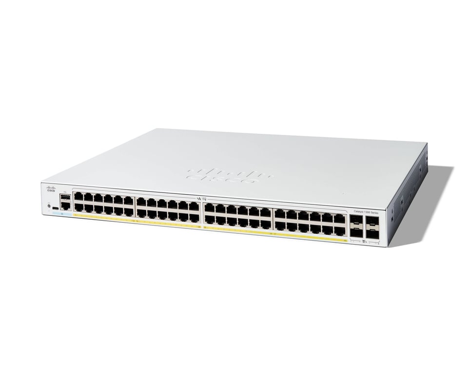 Cisco C1300-48FP-4X łącza sieciowe Zarządzany L2/L3 Gigabit Ethernet (10/100/1000) Biały