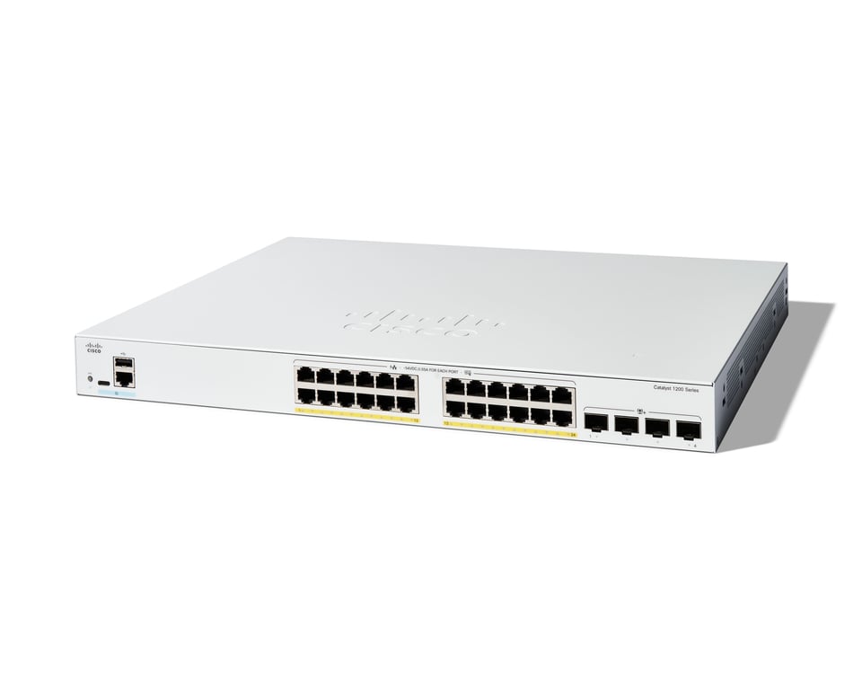 Cisco C1200-24FP-4X łącza sieciowe Zarządzany L2/L3 Gigabit Ethernet (10/100/1000) Biały