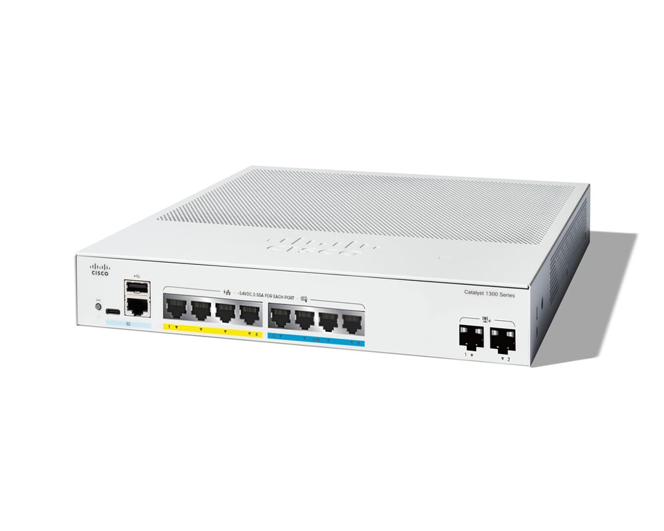 Cisco Catalyst C1300-8MGP-2X łącza sieciowe Zarządzany L2/L3 Gigabit Ethernet (10/100/1000) Obsługa PoE Szary