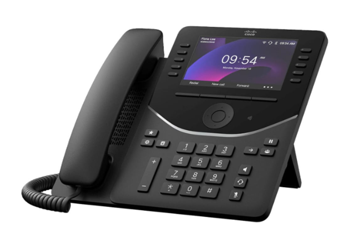 Cisco 9861 telefon VoIP Czarny, Węgiel 10 linii LCD Wi-Fi