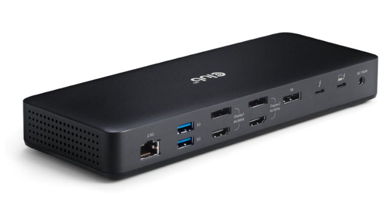 CLUB3D CSV-1583 stacja dokująca Przewodowa Thunderbolt 4 Czarny