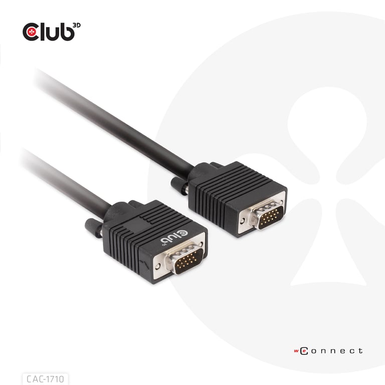 CLUB3D CAC-1710 adapter kablowy 10 m VGA (D-Sub) Czarny