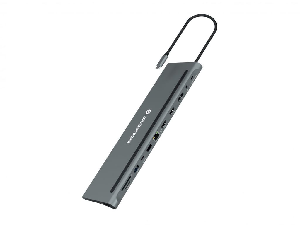 Conceptronic DONN17G stacja dokująca Przewodowa USB 3.2 Gen 1 (3.1 Gen 1) Type-C Szary