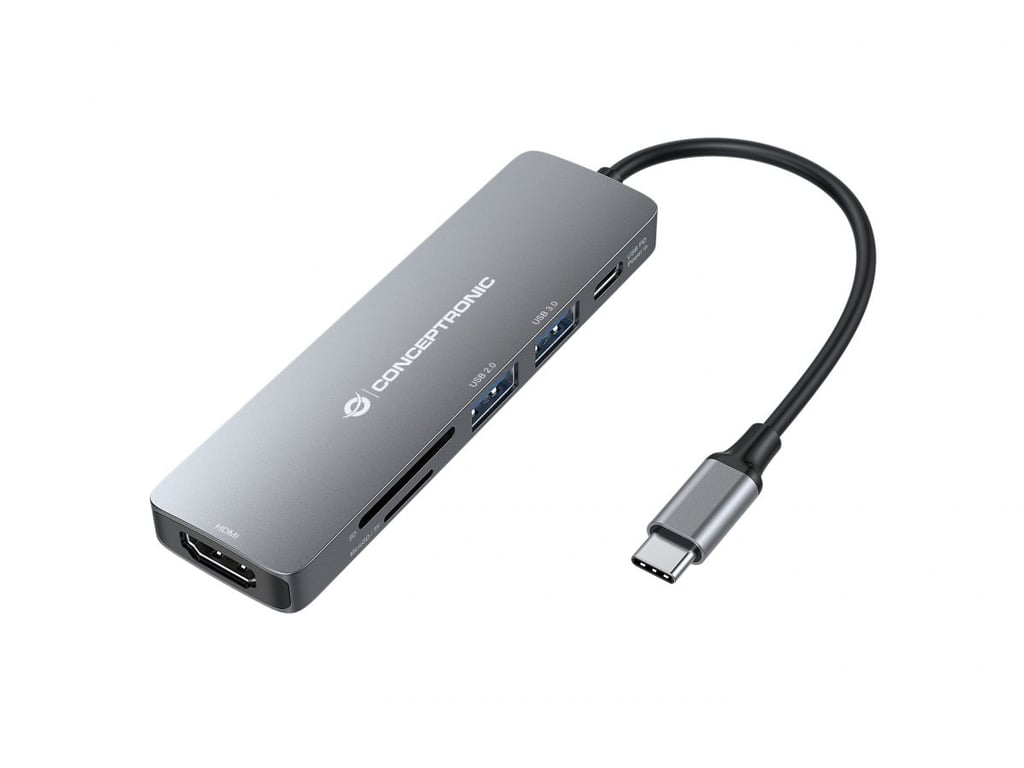 Conceptronic DONN11G stacja dokująca Przewodowa USB 3.2 Gen 1 (3.1 Gen 1) Type-C Szary