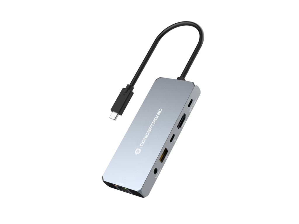 Conceptronic DONN22G stacja dokująca Przewodowa USB 3.2 Gen 2 (3.1 Gen 2) Type-C Szary
