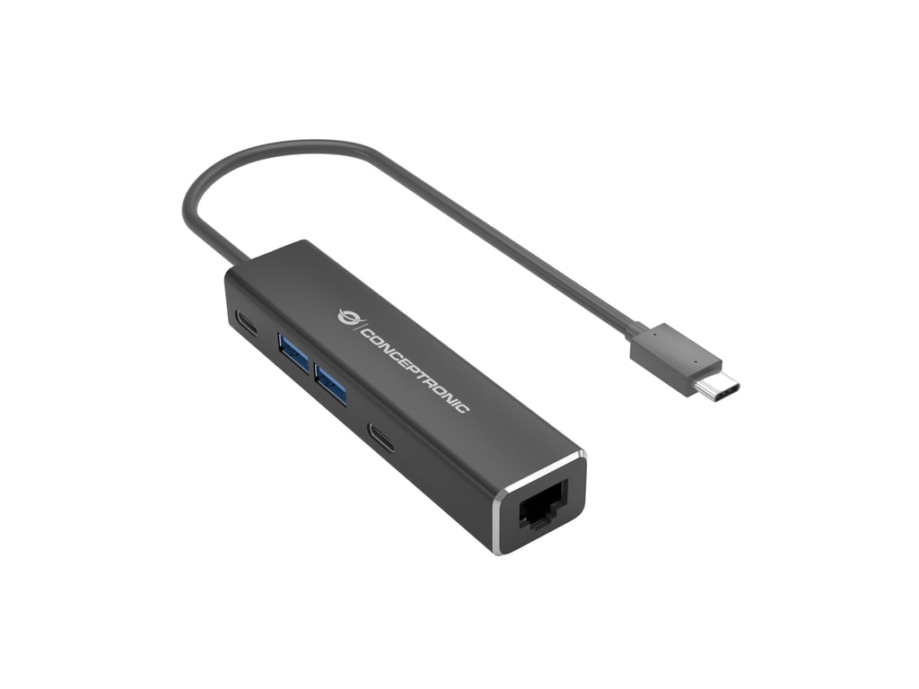 Conceptronic ABBY14B stacja dokująca Przewodowa USB 3.2 Gen 1 (3.1 Gen 1) Type-C Szary